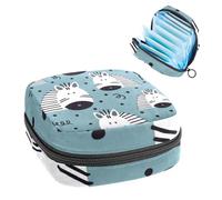 Borsa portaoggetti per assorbenti igienici, astute volpi che guardano te arancione modello primo ciclo borsa per ragazze e donne, sacchetto per coppette mestruali femminili borse per tamponi mestruali