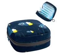 Borsa portaoggetti per assorbenti igienici, astute volpi che guardano te arancione modello primo ciclo borsa per ragazze e donne, sacchetto per coppette mestruali femminili borse per tamponi mestruali