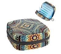 Borsa portaoggetti per assorbenti igienici, borsa mestruale per assorbenti, organizer per donne e ragazze, boho mandala floreale vintage