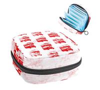 Borsa portaoggetti per assorbenti igienici, borsa mestruale per coppette mestruali, organizer per donne e ragazze, Ren Double Decker London Bus