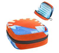 Borsa portaoggetti per assorbenti igienici, borsa mestruale per coppette mestruali, organizer per donne e ragazze, incredibile tramonto della torre giapponese di Tokyo