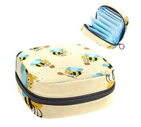 Borsa portaoggetti per assorbenti igienici, borsa mestruale per coppette mestruali, organizer per donne e ragazze, simpatiche mascotte delle api lavoratrici dei cartoni animati