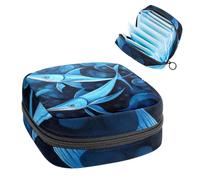 Borsa portaoggetti per assorbenti igienici, borsa mestruale per ragazze adolescenti della scuola, pesci spada oceanica, sacchetto portatile con cerniera, borsa per assorbenti igienici, porta tamponi