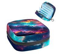 Borsa portaoggetti per assorbenti igienici, borsa mestruale per ragazze adolescenti della scuola, universo, borsa portatile per mestruazioni con cerniera, borsa per assorbenti igienici, porta tamponi