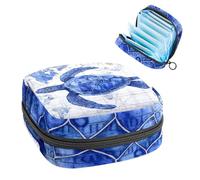 Borsa portaoggetti per assorbenti igienici, borsa mestruale per ragazze adolescenti, mappa nautica tartaruga, sacchetto mestruale portatile con cerniera, borsa per assorbenti igienici porta tamponi