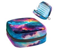 Borsa portaoggetti per assorbenti igienici, borsa mestruale per ragazze adolescenti scolastiche, nebulosa universo, sacchetto mestruale portatile con cerniera, borsa per assorbenti igienici, porta