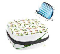 Borsa portaoggetti per assorbenti igienici, borsa per coppette mestruali, organizer per assorbenti mestruali, organizer per donne e ragazze, uccello del paradiso verde