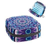 Borsa portaoggetti per assorbenti igienici, borsa per coppette mestruali, organizer per assorbenti mestruali, organizer per donne e ragazze, viola mandala