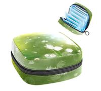 Borsa portaoggetti per assorbenti igienici, borsa per coppette mestruali, organizer per assorbenti mestruali, organizer per donne e ragazze, bella palla di fiori di erba verde