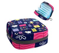 Borsa portaoggetti per assorbenti igienici, borsa per coppette mestruali, organizer per assorbenti mestruali, organizer per donne e ragazze, elementi per le vacanze felici con scatola regalo