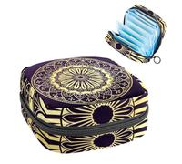Borsa portaoggetti per assorbenti igienici, borsa per coppette mestruali, organizer per assorbenti mestruali, organizer per donne e ragazze, motivo mandala floreale geometrico