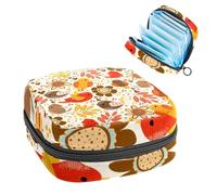Borsa portaoggetti per assorbenti igienici, borsa per coppette mestruali, organizer per assorbenti mestruali, organizer per donne e ragazze, uccelli nel giardino fiorito
