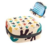 Borsa portaoggetti per assorbenti igienici, borsa per coppette mestruali, organizer per assorbenti mestruali, organizer per donne e ragazze, impronta di dinosauro