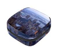 Borsa portaoggetti per assorbenti igienici, borsa per il primo ciclo mestruale blu a quattro foglie per ragazze e donne, sacchetto per coppette mestruali femminili borse per tamponi mestruali Holde,