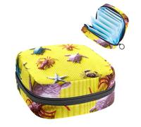 Borsa portaoggetti per assorbenti igienici, borsa per il primo ciclo mestruale con paesaggio marino oceano faro borsa per ragazze e donne, sacchetto per coppette mestruali femminili borse per tamponi