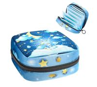 Borsa portaoggetti per assorbenti igienici, borsa per il primo ciclo mestruale con paesaggio marino oceano faro borsa per ragazze e donne, sacchetto per coppette mestruali femminili borse per tamponi