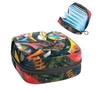 Borsa portaoggetti per assorbenti igienici, borsa per il primo periodo con occhi astratti graffiti per ragazze e donne, sacchetto per coppette mestruali femminili borse per tamponi mestruali Holde