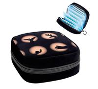 Borsa portaoggetti per assorbenti igienici, borsa per il primo periodo del paesaggio del lago con acqua al tramonto borsa per ragazze e donne, sacchetto per coppette mestruali femminili borse per