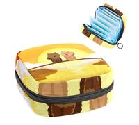 Borsa portaoggetti per assorbenti igienici, borsa per il primo periodo del paesaggio del lago con acqua al tramonto borsa per ragazze e donne, sacchetto per coppette mestruali femminili borse per