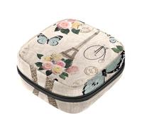 Borsa portaoggetti per assorbenti igienici, borsa per il primo periodo del paesaggio primaverile della casa del fiume per ragazze e donne, sacchetto per coppette mestruali femminili borse per tamponi