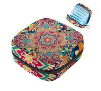 Borsa portaoggetti per assorbenti igienici, borsa per il primo periodo di tempo con ancora in spiaggia e mare, per ragazze e donne, per coppette mestruali femminili, Multicolore 9, 4.7x6.6x6.6