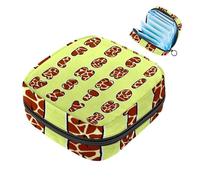 Borsa portaoggetti per assorbenti igienici, borsa per il primo periodo di tempo con ancora in spiaggia e mare, per ragazze e donne, per coppette mestruali femminili, Multicolore 2, 4.7x6.6x6.6