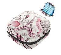 Borsa portaoggetti per assorbenti igienici, borsa per il primo periodo di tempo con ancora in spiaggia e mare, per ragazze e donne, per coppette mestruali femminili, Multicolore 10, 4.7x6.6x6.6