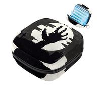 Borsa portaoggetti per assorbenti igienici, borsa per il primo periodo di tempo con ancora in spiaggia e mare, per ragazze e donne, per coppette mestruali femminili, Multicolore 6, 4.7x6.6x6.6