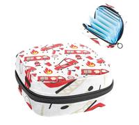 Borsa portaoggetti per assorbenti igienici, borsa per kit mestruale per scuola, sacchetto per coppetta mestruale, borsa organizer per assorbenti igienici, pompiere autopompa dei pompieri