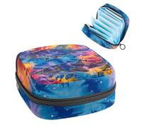 Borsa portaoggetti per assorbenti igienici, borsa per ragazze adolescenti, balene tinto a nodi, borsa portatile con cerniera, borsa per assorbenti igienici, porta tamponi per borsa