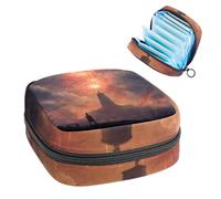 Borsa portaoggetti per assorbenti igienici, borsa portatile per coppette mestruali, borsa per il primo periodo per donne e ragazze, borsa imbottita per il giorno dell'indipendenza Bomber-413 con