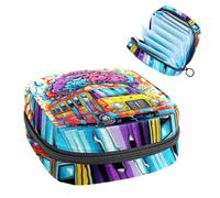Borsa portaoggetti per assorbenti igienici, Brain and Bus-310 Borsa per kit primo ciclo per ragazze e donne, sacchetto per coppetta mestruale Femminile Borse per tamponi mestruali Holde