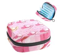 Borsa portaoggetti per assorbenti igienici, cappelli da cowgirl rosa, elementi retrò, borsa portatile per assorbenti mestruali, per donne, scuola, ufficio