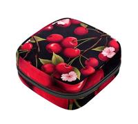 Borsa portaoggetti per assorbenti igienici, Cherry-838, borsa per il primo ciclo mestruale, per ragazze e donne, sacchetto per coppetta mestruale, sacchetti per tamponi mestruali femminili Holde