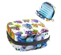 Borsa portaoggetti per assorbenti igienici, collezione acquerelli di grappoli d'uva, borsa portatile per assorbenti mestruali, per donne, scuola, ufficio