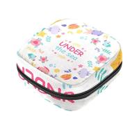 Borsa portaoggetti per assorbenti igienici, collezione Under The Sea Creatures First Period Kit Bag per ragazze e donne, sacchetto per coppette mestruali femminili Borse per tamponi mestruali Holde