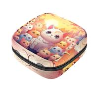 Borsa portaoggetti per assorbenti igienici, con gatto al tramonto per il primo periodo, borsa per ragazze e donne, sacchetto per coppette mestruali femminili sacchetti per tamponi mestruali Holde