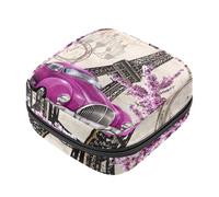 Borsa portaoggetti per assorbenti igienici, con graziosi elefanti della foresta e fiume della foresta per le prime mestruazioni, per ragazze e donne, per coppette mestruali femminili, Multicolore 4,