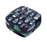 Borsa portaoggetti per assorbenti igienici, con graziosi elefanti della foresta e fiume della foresta per le prime mestruazioni, per ragazze e donne, per coppette mestruali femminili, Multicolore 10,