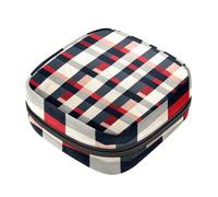Borsa portaoggetti per assorbenti igienici, con motivo a scacchi, borsa per kit per il primo ciclo mestruale per donne e ragazze, porta coppetta mestruale femminile
