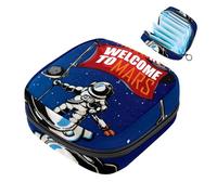 Borsa portaoggetti per assorbenti igienici, con scritta in lingua inglese "Welcome to Mars Exploration Cosmonaut Planet", borsa portatile per assorbenti mestruali, per donne, scuola, ufficio