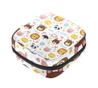 Borsa portaoggetti per assorbenti igienici, con simpatico motivo con animali dell'amore, con cerniera, borsa per mestruazioni femminili per ragazze adolescenti