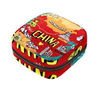 Borsa portaoggetti per assorbenti igienici, Cuori creativi Be My Valentines First Period Kit Bag per ragazze e donne, sacchetto mestruale per coppette mestruali femminili borse per tamponi mestruali