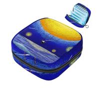 Borsa portaoggetti per assorbenti igienici, divertente scimmia Gorila, occhiali Patern First Period Kit Bag per ragazze e donne, sacchetto per coppette mestruali femminili Borse per tamponi mestruali