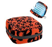 Borsa portaoggetti per assorbenti igienici, fantasma rosso, bella borsa per kit per il primo periodo per ragazze e donne, sacchetto per coppetta mestruale femminile borse per tamponi mestruali Holde