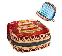 Borsa portaoggetti per assorbenti igienici, francobolli con supporto a torre geisha giapponese, borsa per kit per il primo periodo per ragazze e donne, sacchetto per coppetta mestruale femminile borse