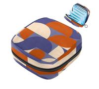 Borsa portaoggetti per assorbenti igienici, geometria astratta, 1118, borsa per kit per il primo periodo per ragazze e donne, sacchetto per coppetta mestruale femminile borse per tamponi mestruali