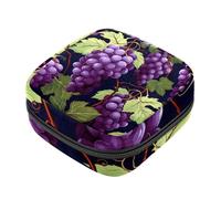 Borsa portaoggetti per assorbenti igienici, Grape-1531 Borsa per kit per il primo ciclo mestruale per ragazze e donne, sacchetto per coppetta mestruale femminile borse per tamponi mestruali Holde