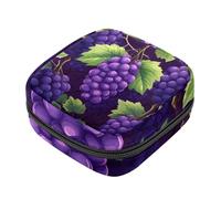 Borsa portaoggetti per assorbenti igienici, Grape-1575 Borsa per kit per il primo ciclo mestruale per ragazze e donne, sacchetto per coppetta mestruale femminile borse per tamponi mestruali Holde