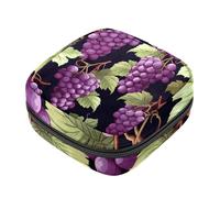 Borsa portaoggetti per assorbenti igienici, Grape-1597 Borsa per kit per il primo ciclo mestruale per ragazze e donne, sacchetto per coppetta mestruale femminile borse per tamponi mestruali Holde